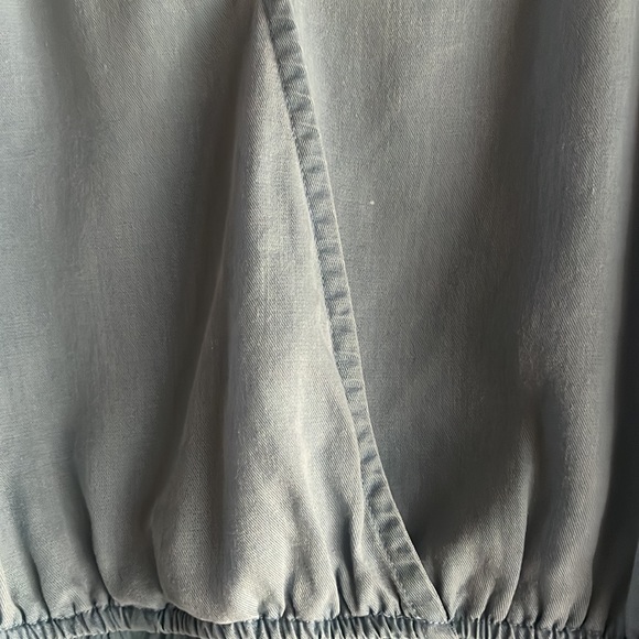 FREE PEOPLE Faux Wrap Jean Light Wash Bodysuit - Picture 2 of 11